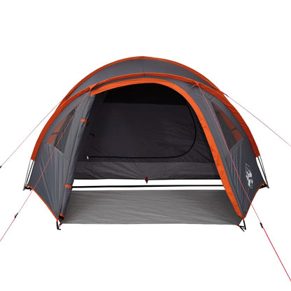 Camping Tent Dome 4-Person Orange Waterproof