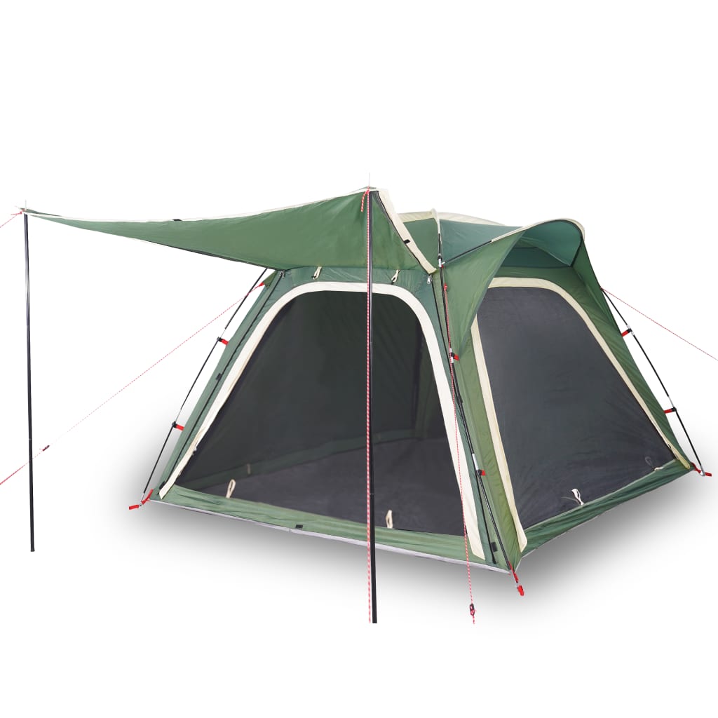 Camping Tent 4-Person Green Quick Release Waterproof