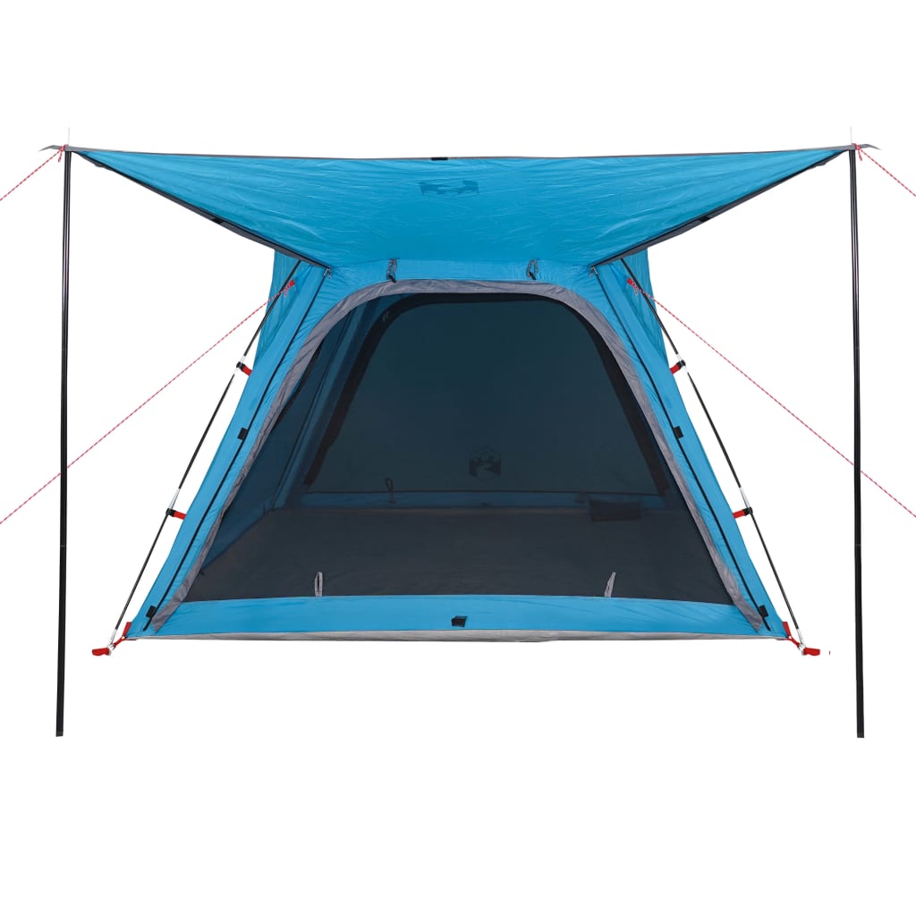 Camping Tent 4-Person Blue Quick Release Waterproof