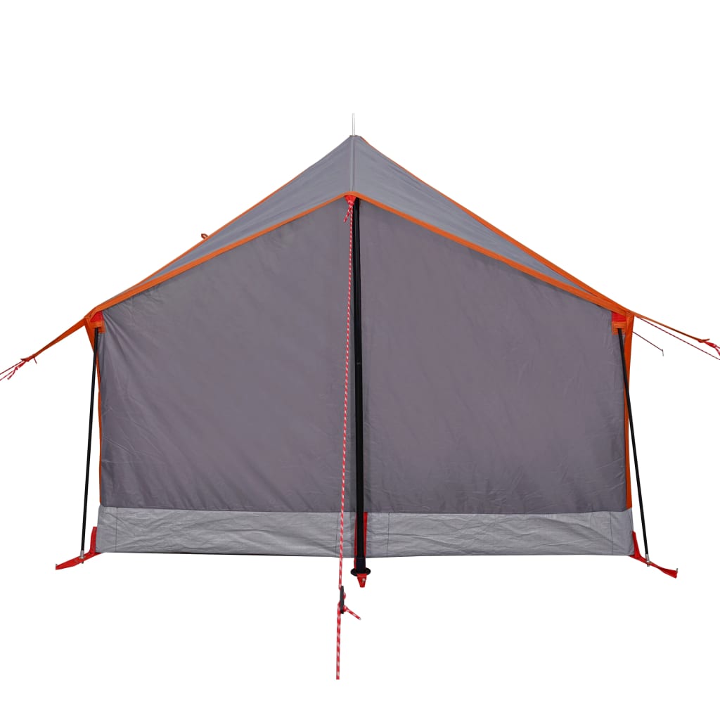 Camping Tent 2-Person Grey and Orange Waterproof