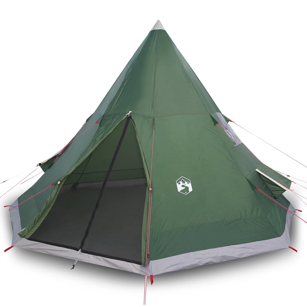 Camping Tent Tipi 4-Person Green Waterproof