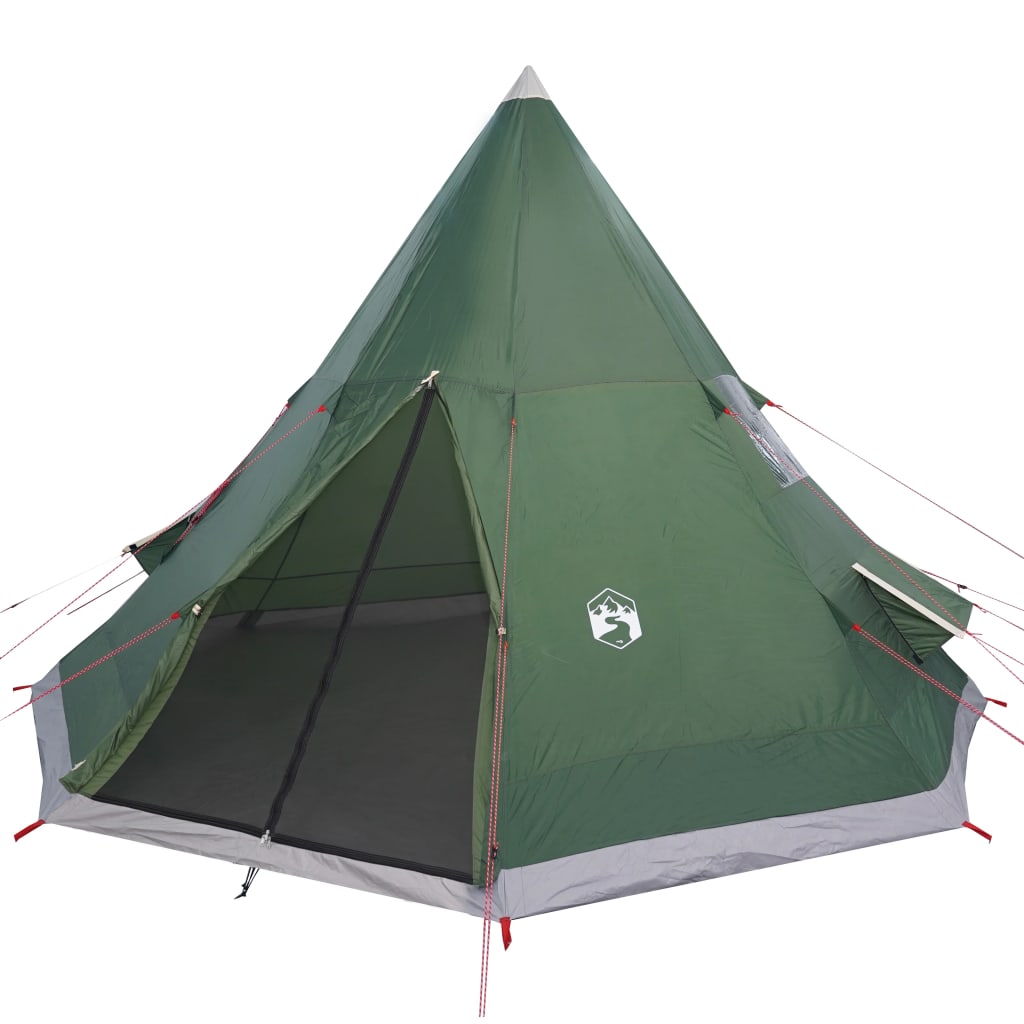 Camping Tent Tipi 4-Person Green Waterproof