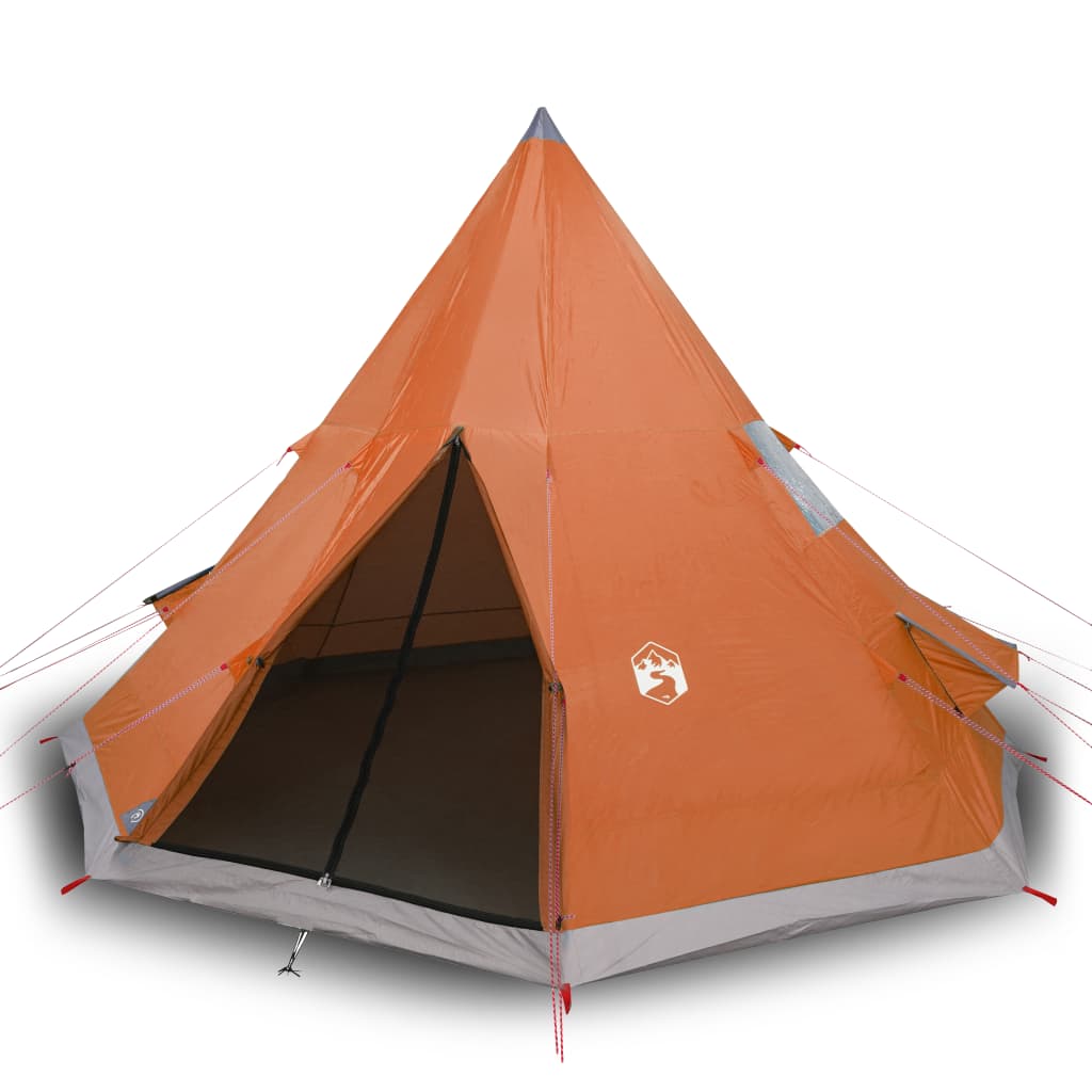 Camping Tent Tipi 4-Person Orange Waterproof