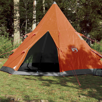 Camping Tent Tipi 4-Person Orange Waterproof