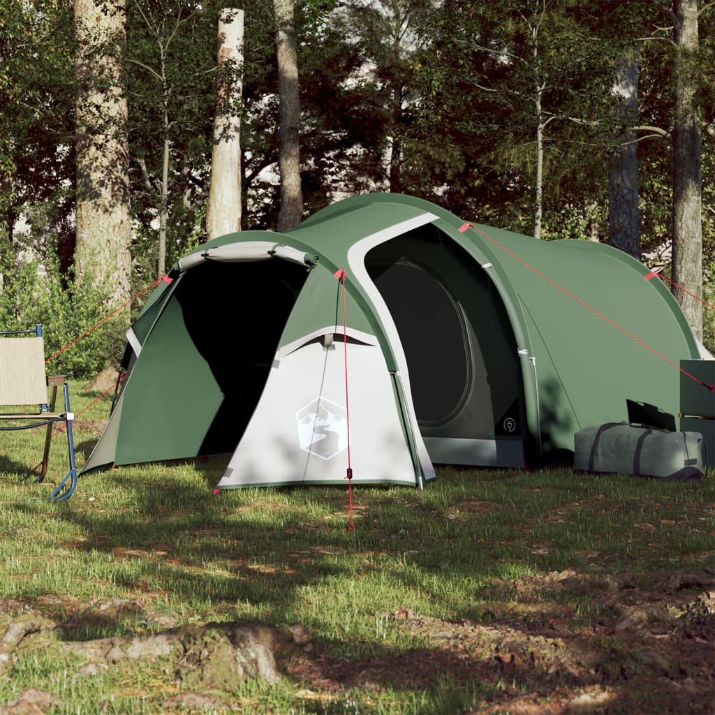 Camping Tent Tunnel 2-Person Green Waterproof