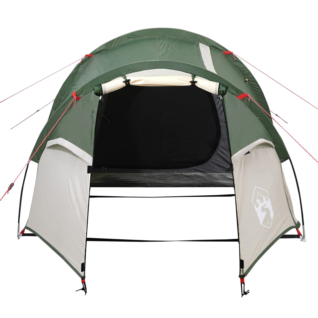 Camping Tent Tunnel 2-Person Green Waterproof