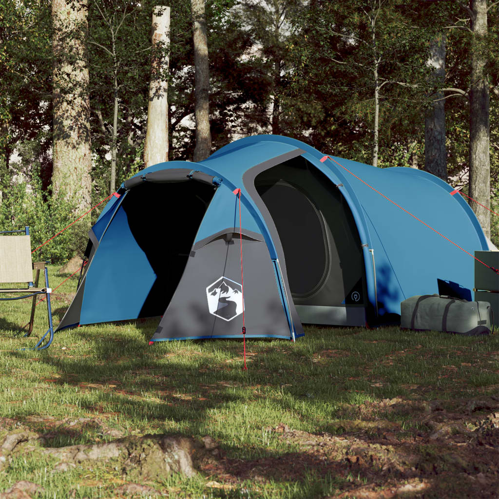 Camping Tent Tunnel 2-Person Blue Waterproof