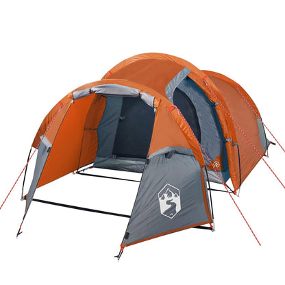 Camping Tent Tunnel 2-Person Orange Waterproof