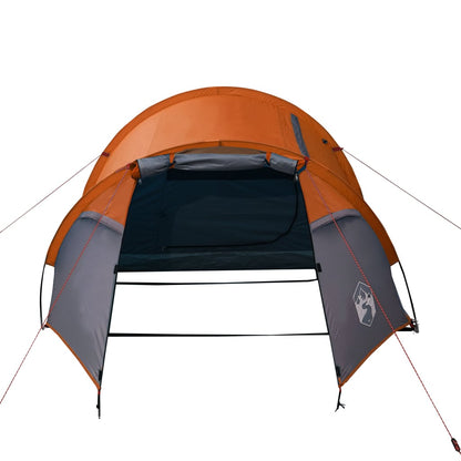 Camping Tent Tunnel 2-Person Orange Waterproof