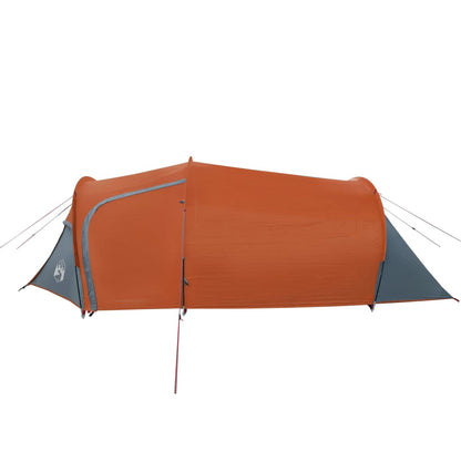 Camping Tent Tunnel 2-Person Orange Waterproof