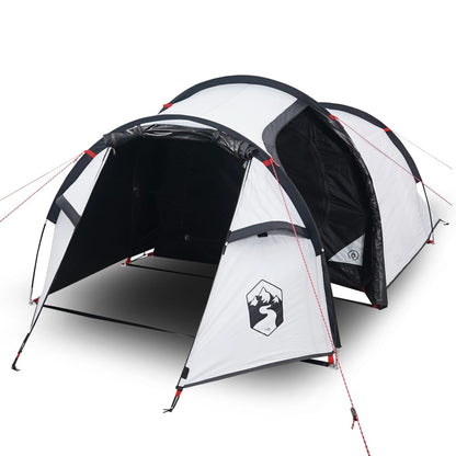 Camping Tent Tunnel 2-Person White Blackout Fabric Waterproof