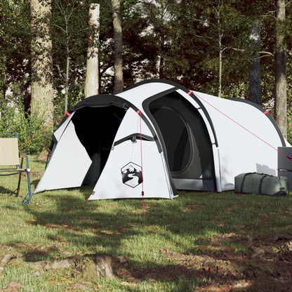 Camping Tent Tunnel 2-Person White Blackout Fabric Waterproof