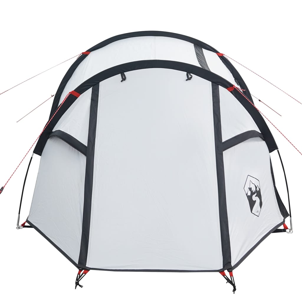 Camping Tent Tunnel 2-Person White Blackout Fabric Waterproof