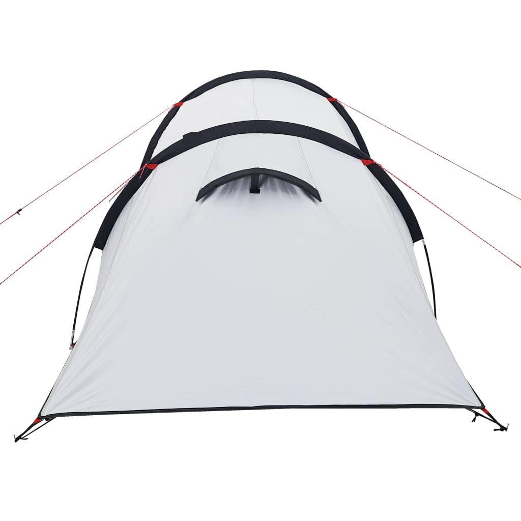 Camping Tent Tunnel 2-Person White Blackout Fabric Waterproof