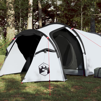 Camping Tent Tunnel 2-Person White Blackout Fabric Waterproof