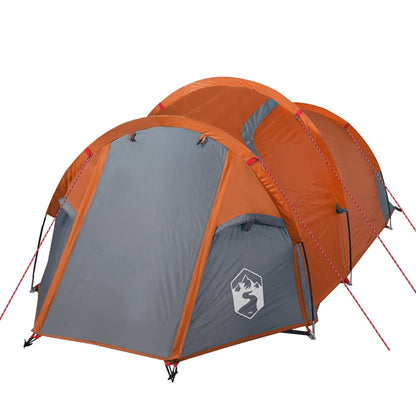 Camping Tent Tunnel 3-Person Orange Waterproof