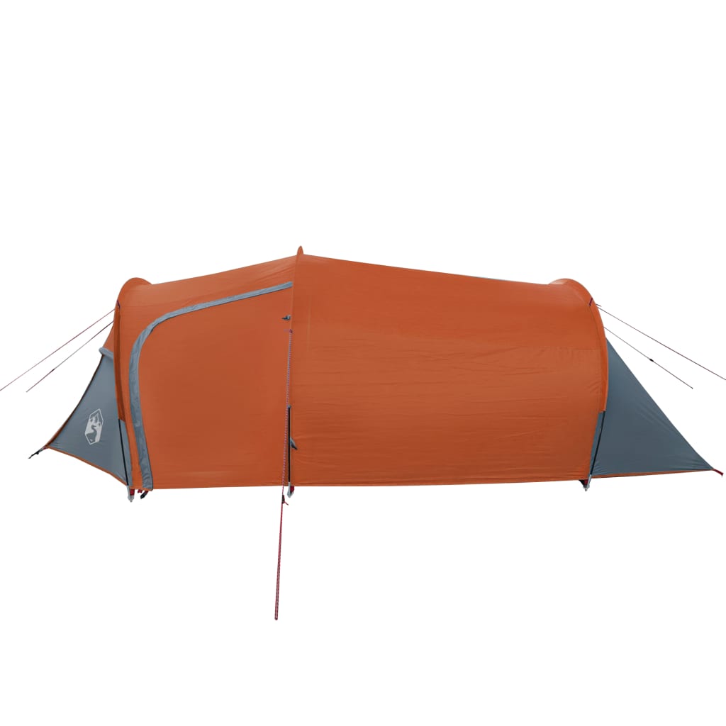 Camping Tent Tunnel 3-Person Orange Waterproof