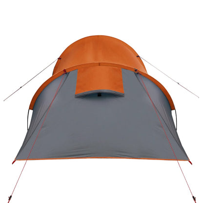 Camping Tent Tunnel 3-Person Orange Waterproof