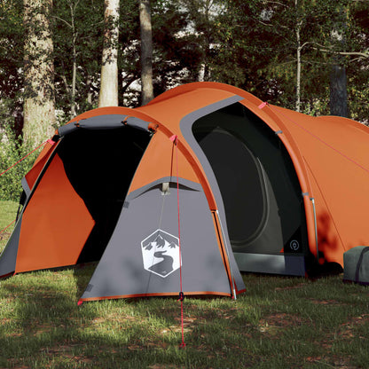 Camping Tent Tunnel 3-Person Orange Waterproof