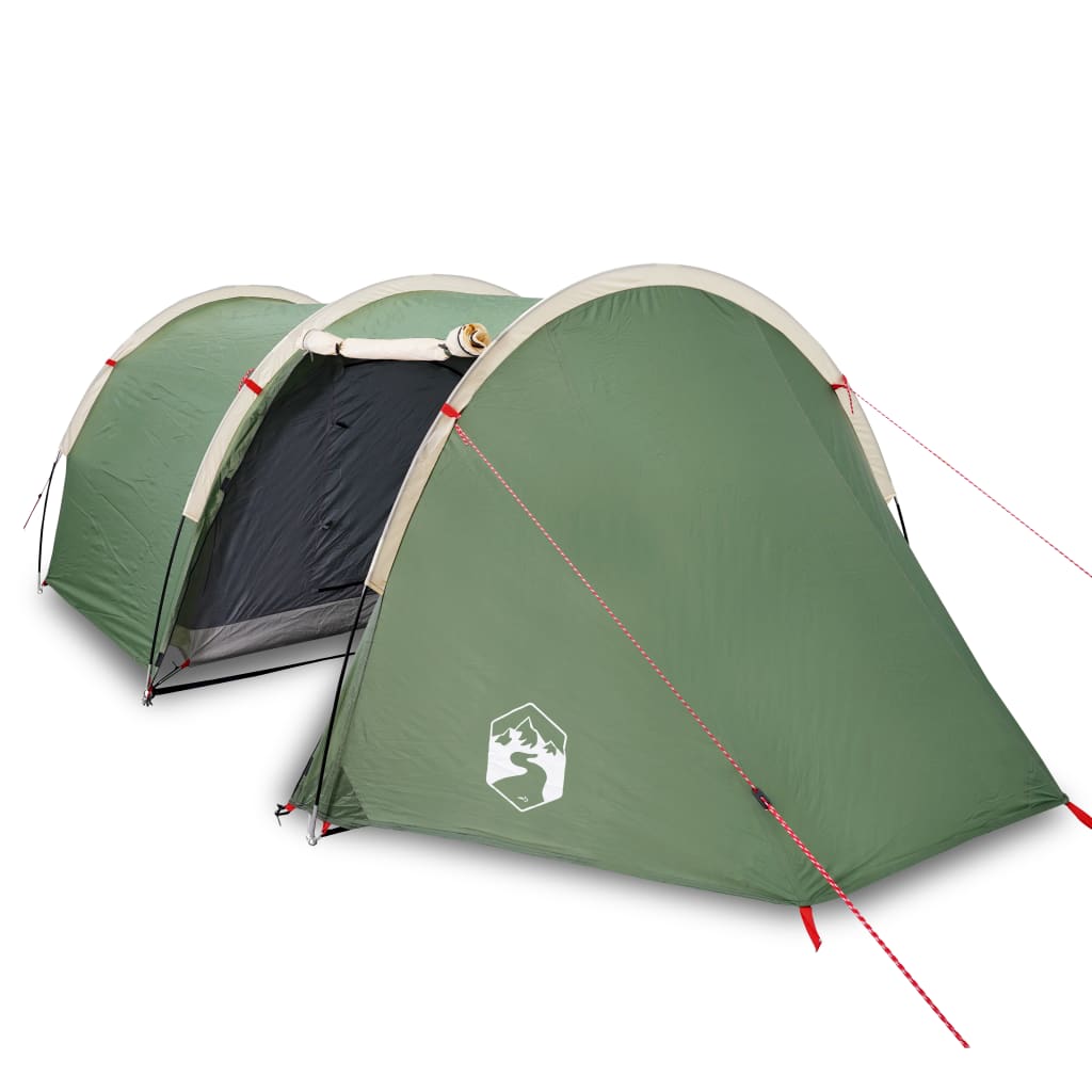 Camping Tent Tunnel 4-Person Green Waterproof