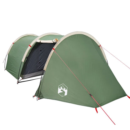 Camping Tent Tunnel 4-Person Green Waterproof