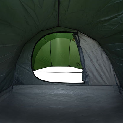 Camping Tent Tunnel 4-Person Green Waterproof