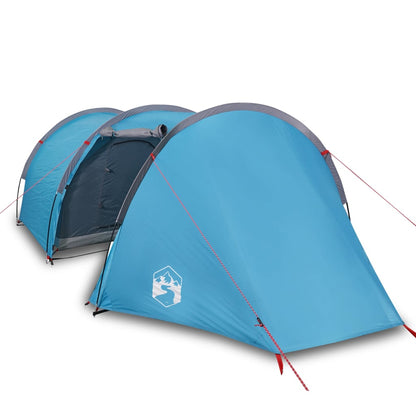 Camping Tent Tunnel 4-Person Blue Waterproof