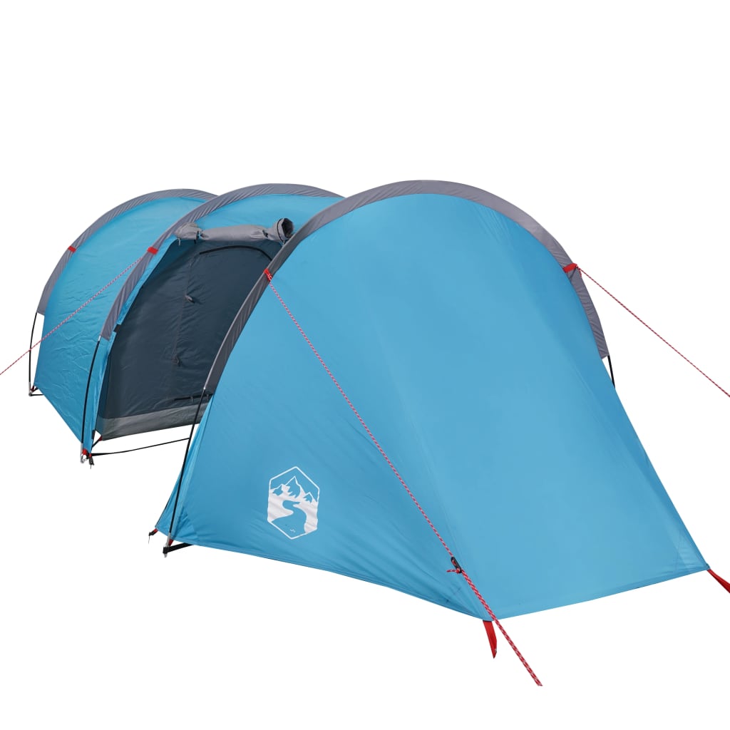 Camping Tent Tunnel 4-Person Blue Waterproof