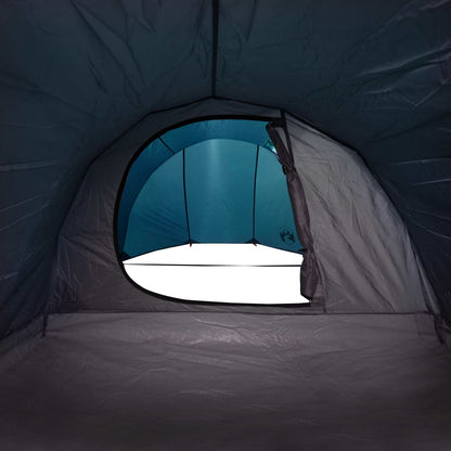 Camping Tent Tunnel 4-Person Blue Waterproof