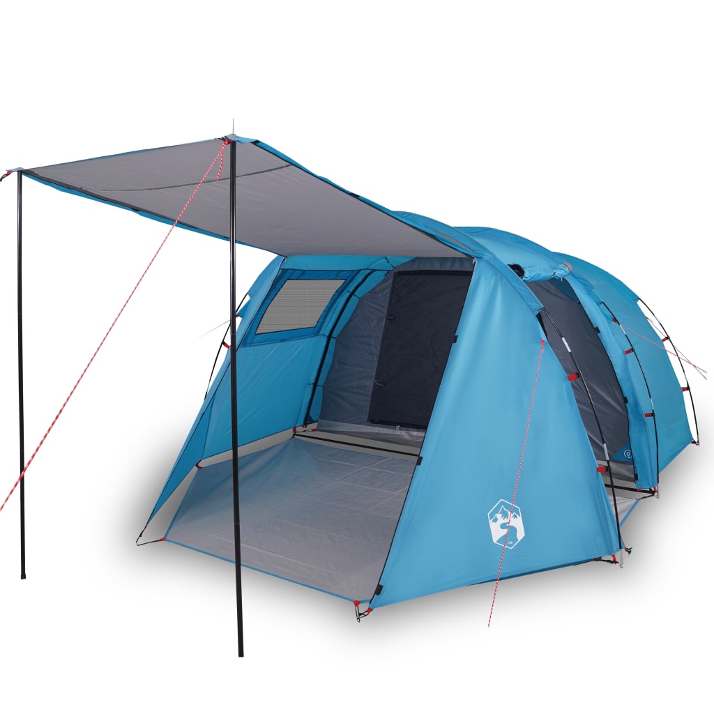 Camping Tent Tunnel 4-Person Blue Waterproof