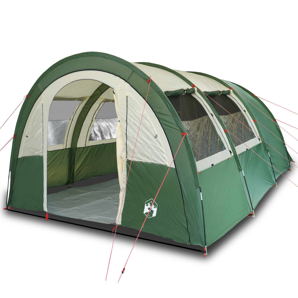 Camping Tent Tunnel 4-Person Green Waterproof