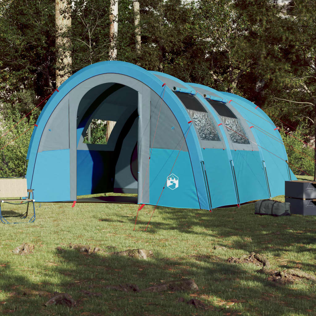 Camping Tent Tunnel 4-Person Blue Waterproof