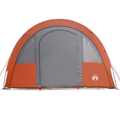 Camping Tent Tunnel 4-Person Grey and Orange Waterproof