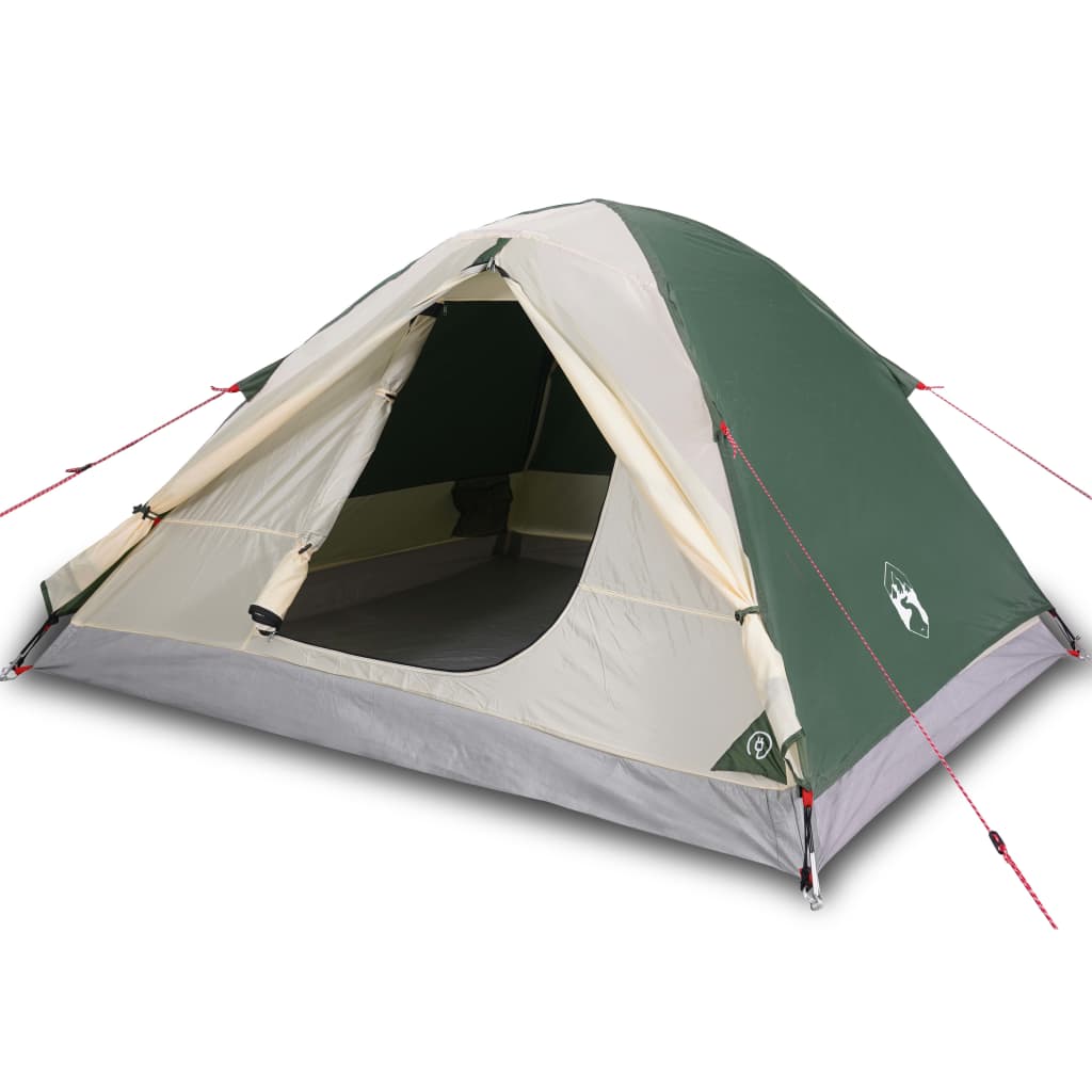 Camping Tent Dome 3-Person Green Waterproof