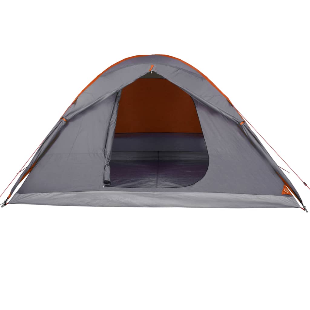 Camping Tent Dome 6-Person Orange Waterproof