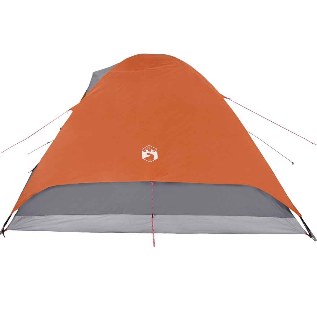 Camping Tent Dome 6-Person Orange Waterproof