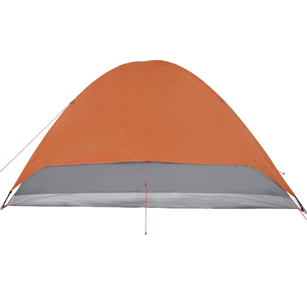 Camping Tent Dome 6-Person Orange Waterproof