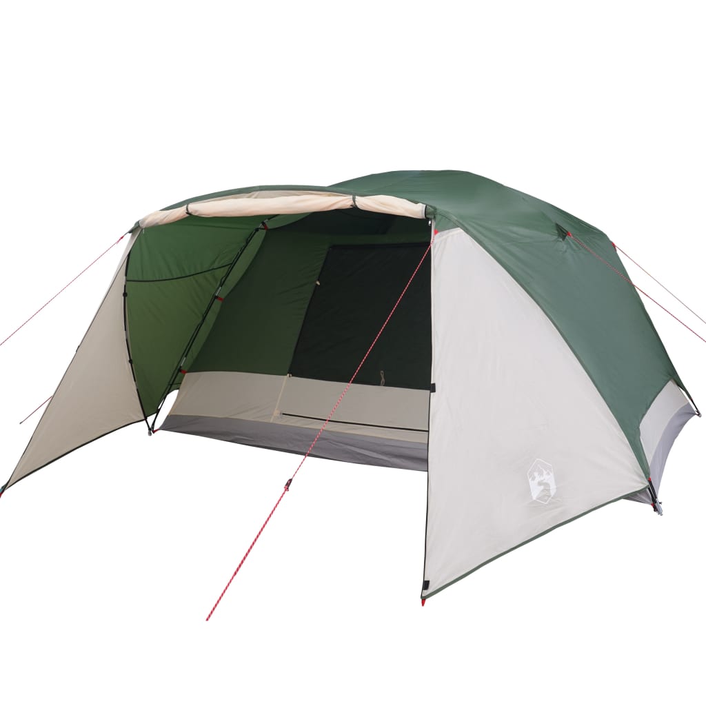 Camping Tent with Porch 4-Person Green Waterproof