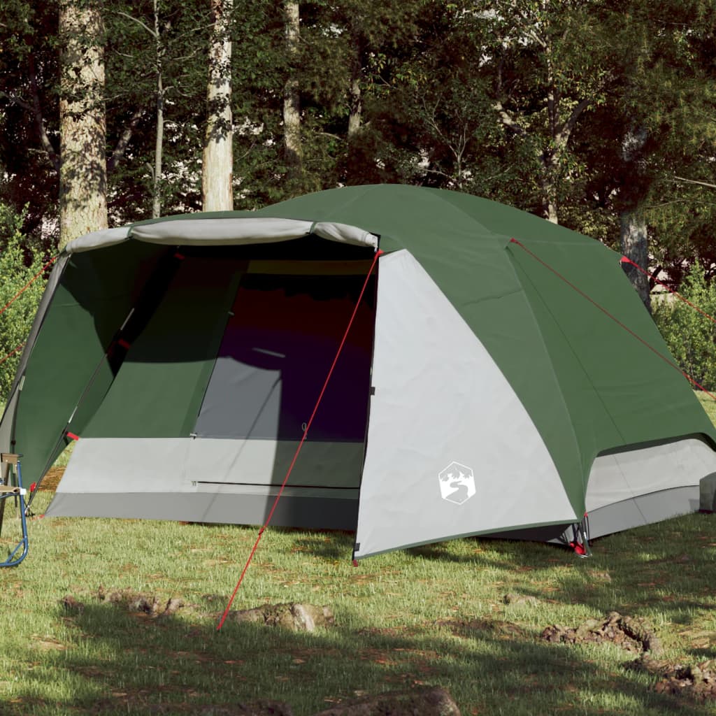 Camping Tent with Porch 4-Person Green Waterproof