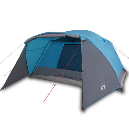 Camping Tent with Porch 4-Person Blue Waterproof