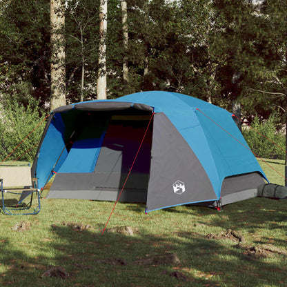 Camping Tent with Porch 4-Person Blue Waterproof