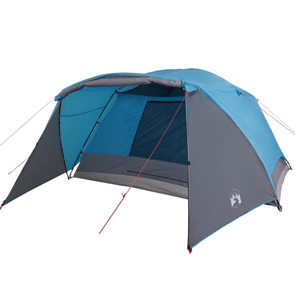 Camping Tent with Porch 4-Person Blue Waterproof