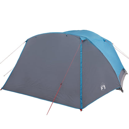 Camping Tent with Porch 4-Person Blue Waterproof