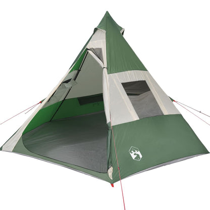 Camping Tent Tipi 7-Person Green Waterproof