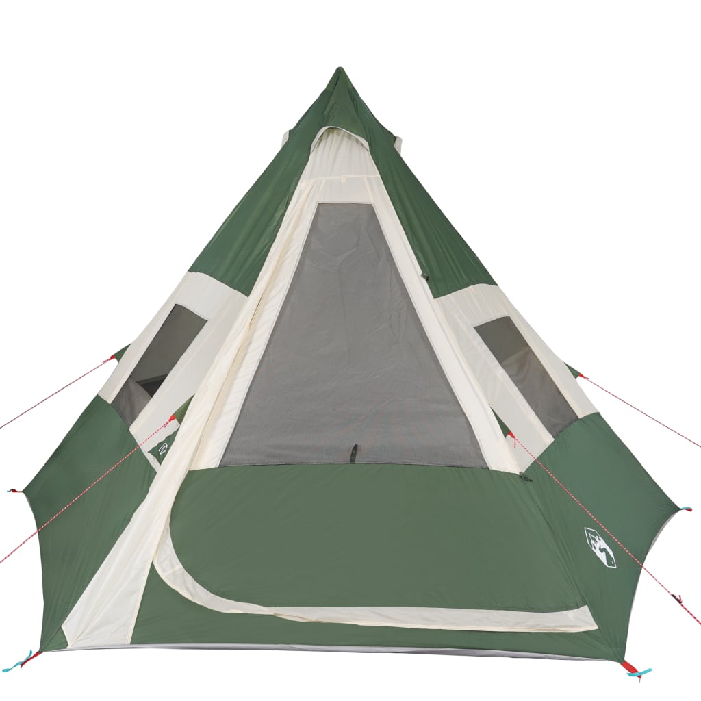 Camping Tent Tipi 7-Person Green Waterproof