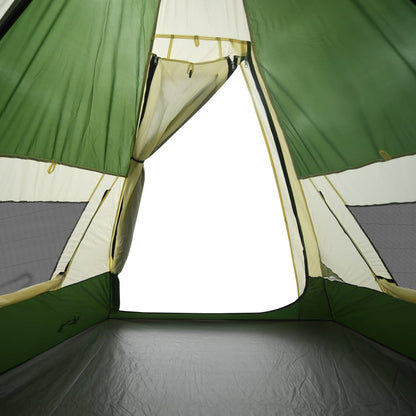 Camping Tent Tipi 7-Person Green Waterproof