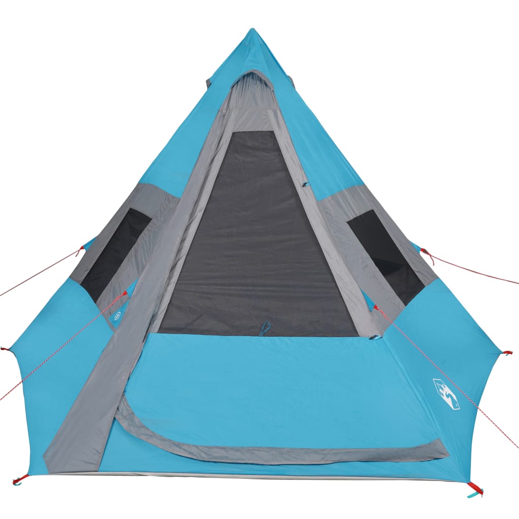 Camping Tent Tipi 7-Person Blue Waterproof