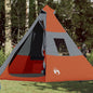 Camping Tent Tipi 7-Person Orange Waterproof