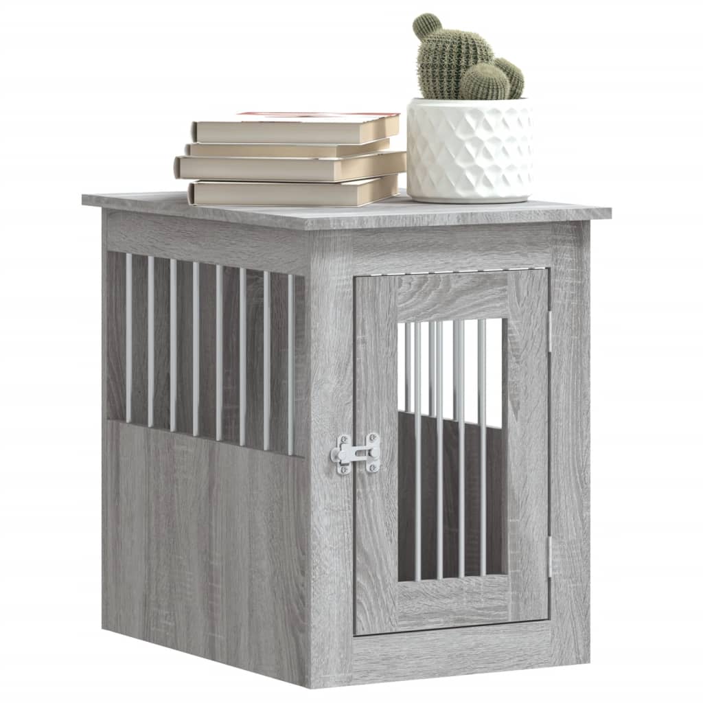 Dog Crate Furniture Grey Sonoma 45x62x59 cm Engineered Wood