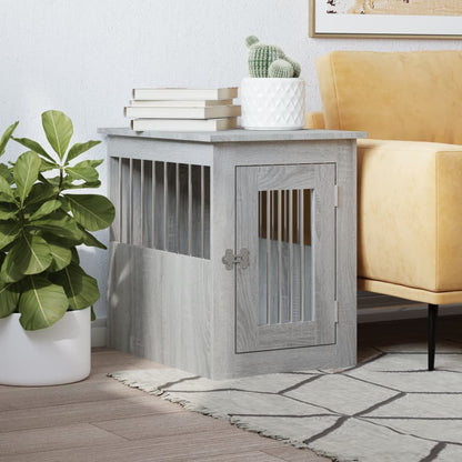 Dog Crate Furniture Grey Sonoma 45x62x59 cm Engineered Wood